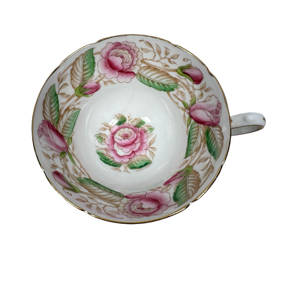 Vintage Stanley Teacup & Saucer White Rosalind Gold Trim Fine Bone China England - Picture 3 of 8